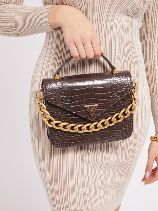 Retour Croc Print Mini Rankinė Guess Ruda