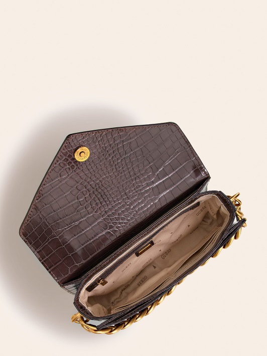 Retour Croc Print Mini Rankinė Guess Ruda