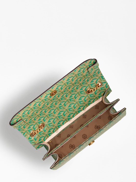 žalias Spėjimas Atene Dygsniuotas Mini Crossbody Bag