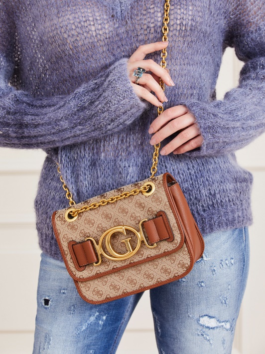 Guess Aileen 4g Logotipai Crossbody Bag Ratai