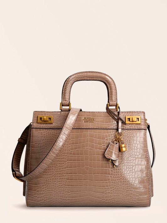 Kreminė Katey Croc Print Rankinė Spėlioti