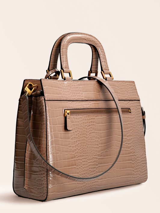 Kreminė Katey Croc Print Rankinė Spėlioti