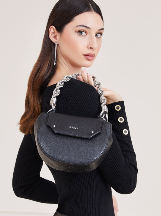 Aida Tikros Odos Mini Rankinė Guess Juoda
