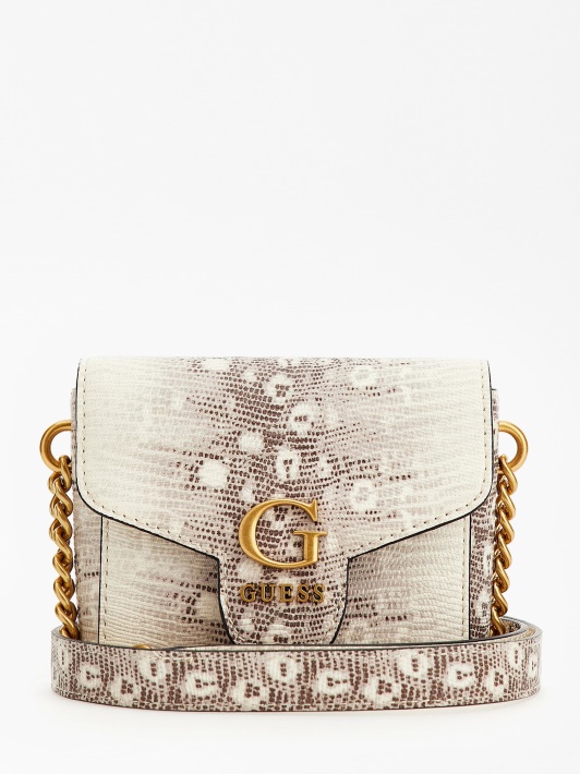 Pilka Multi Shenny Python-print Mini Crossbody Spėjimas