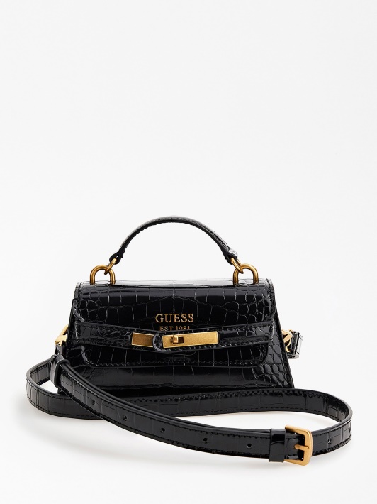 Tullia Croc Print Mikro Rankinė Juoda Spėjimas
