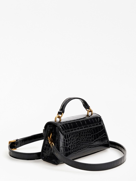 Tullia Croc Print Mikro Rankinė Juoda Spėjimas