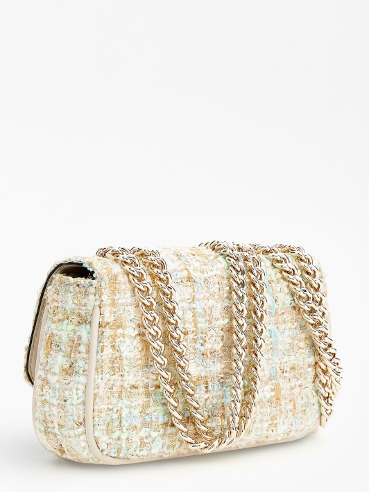 Kibirkštis Tweed Mini Crossbody Atspėti Mėlyna