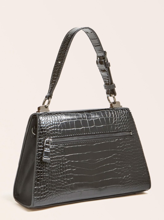 Juoda Guess Stephi Croc Spausdinimo Rankinė