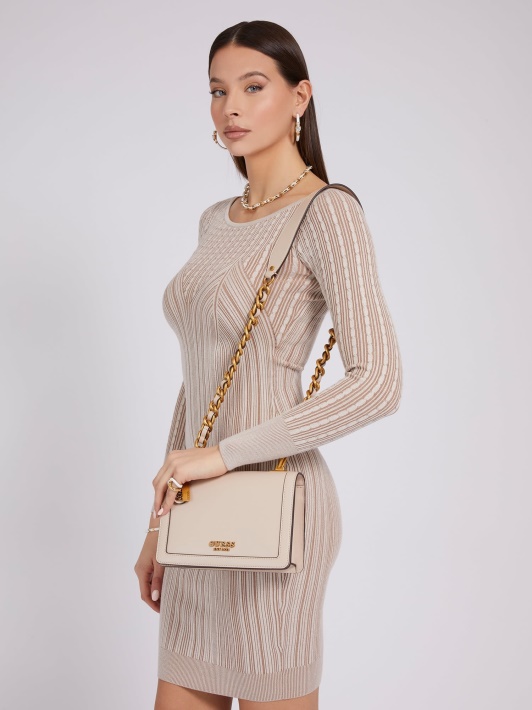Guess Abey Mini Crossbody Cream