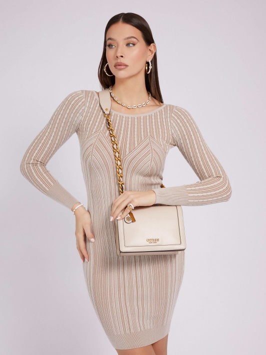 Guess Abey Mini Crossbody Cream