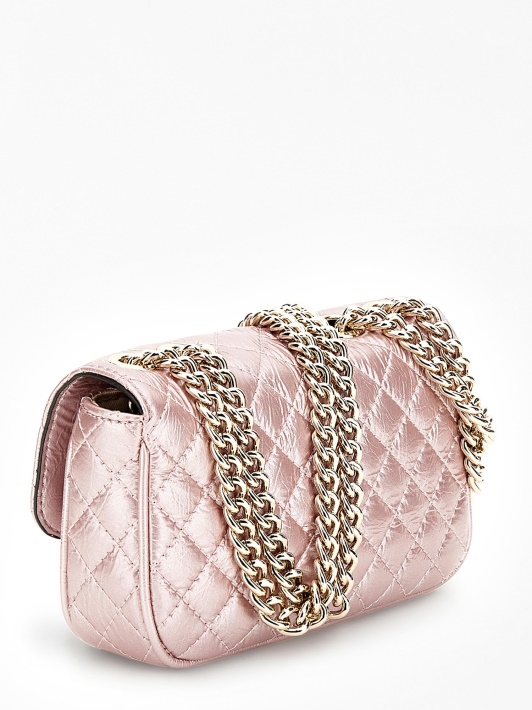 Atspėti Kibirkštinio Dygsniuotas Mini Crossbody Rožinės Spalvos