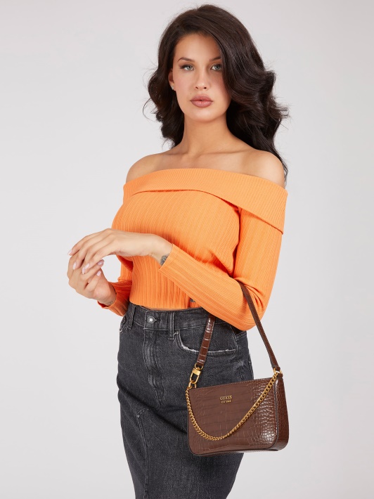 Atspėkite Katey Croc Print Mini Krepšį Ant Pečių