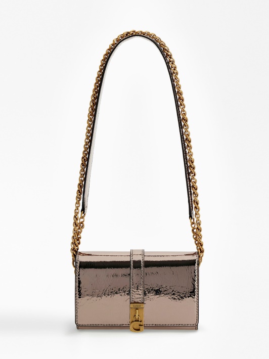 Atspėk Virtualus Folija Mini Crossbody Krepšys Pilkas
