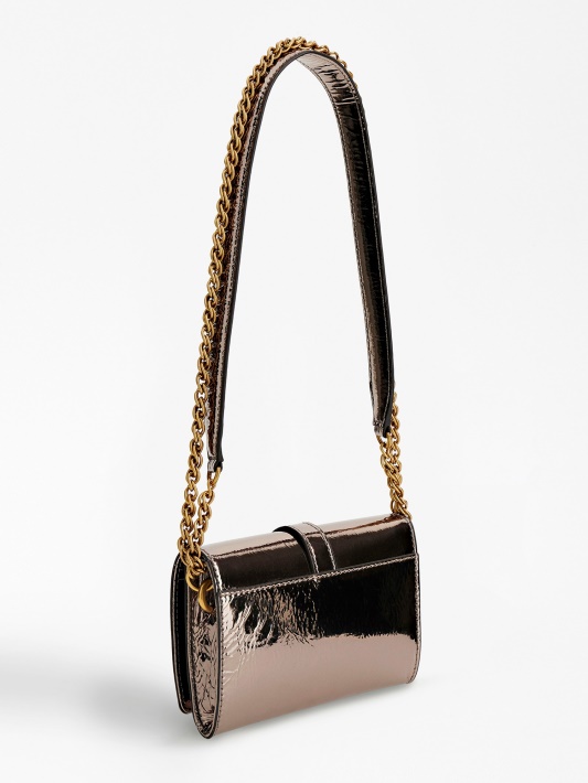 Atspėk Virtualus Folija Mini Crossbody Krepšys Pilkas