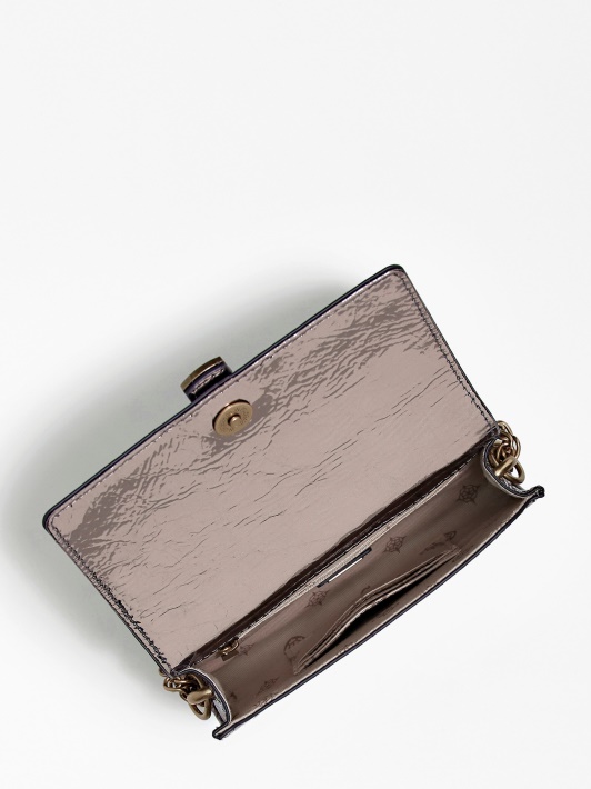 Atspėk Virtualus Folija Mini Crossbody Krepšys Pilkas