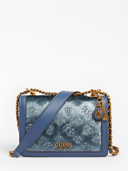 Abey Velvet Crossbody Atspėti šviesiai Mėlyną