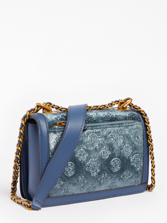 Abey Velvet Crossbody Atspėti šviesiai Mėlyną