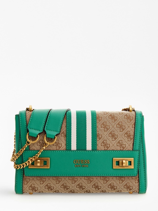 žalias Guess Katey 4g Logotipas Crossbody