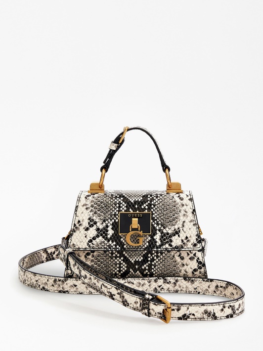 Juoda Katey Python Print Mini Rankinė Spėlioti