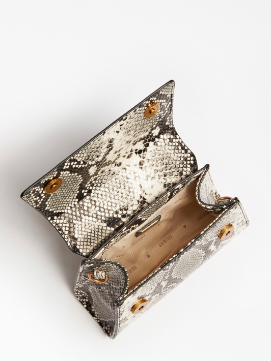 Juoda Katey Python Print Mini Rankinė Spėlioti