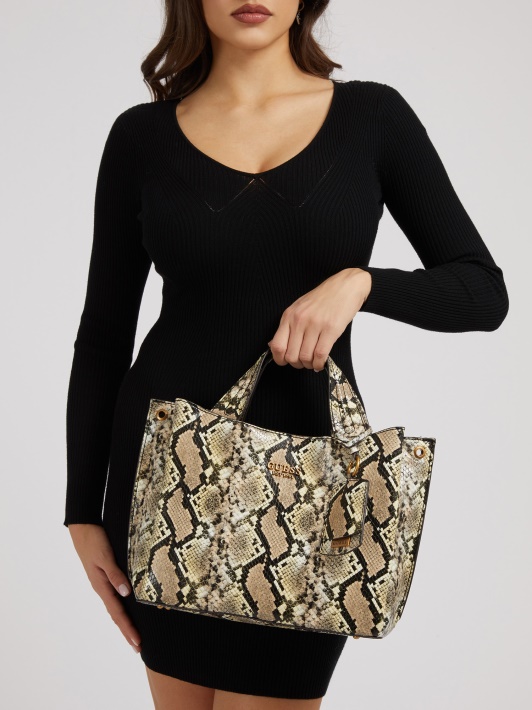 Zed Python-print Rankinė Guess Multi Beige