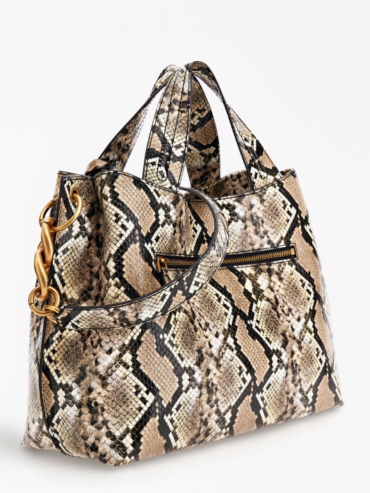 Zed Python-print Rankinė Guess Multi Beige
