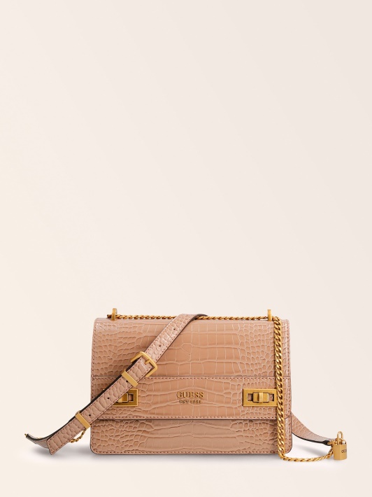 Kreminė Katey Croc Print Mini Crossbody Bag Spėlionė