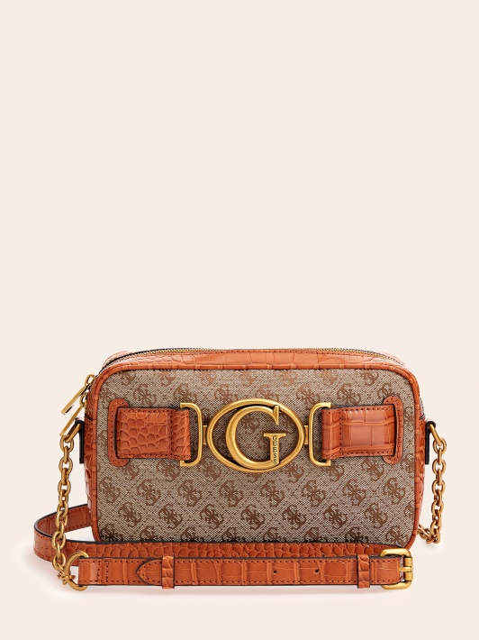 Rudas Aviana 4g Logotipas Crossbody Bag Spėlioti