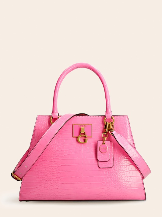 Spėkite Stephi Croc Print Rankinė Rožinė