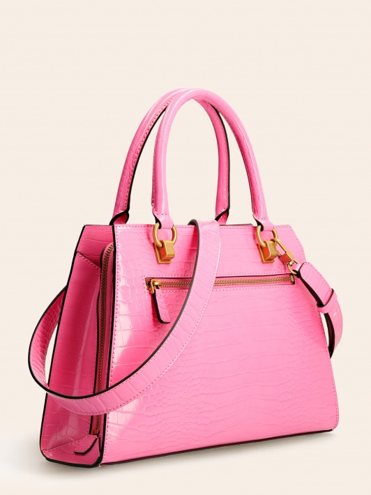 Spėkite Stephi Croc Print Rankinė Rožinė
