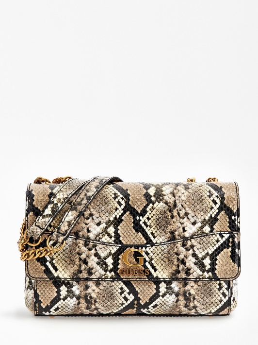 Nell Python-print Crossbody Multi Beige Spėjimas