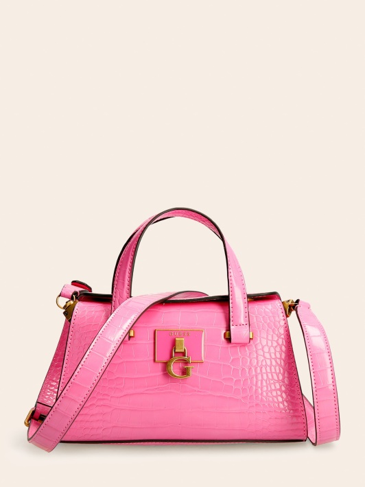 Rožinė Spėti Stephi Croc Print Mini Rankinė