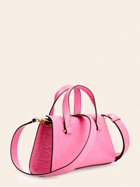 Rožinė Spėti Stephi Croc Print Mini Rankinė