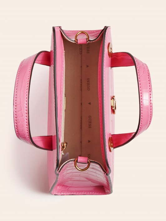 Rožinė Spėti Stephi Croc Print Mini Rankinė