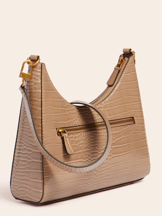 Atspėkite Stephi Croc Print Hobo Kremą
