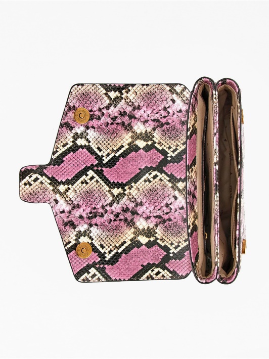 Rožinis Shenny Python-print Mini Crossbody Spėjimas