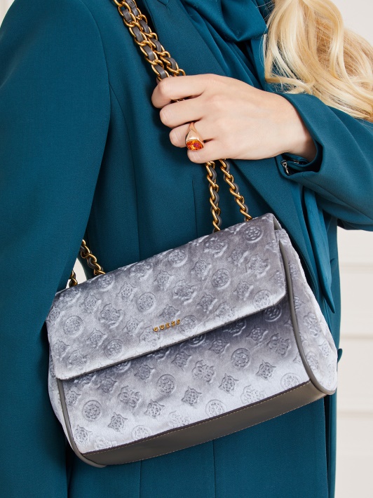Kimi Velvet Crossbody Bag Pilkas Spėjimas