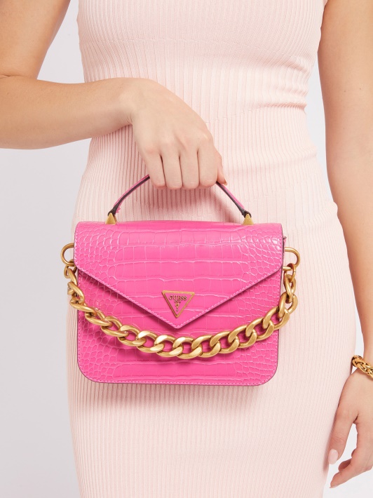 Atspėti Rožinės Spalvos Retour Croc Print Mini Rankinė