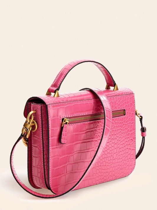 Atspėti Rožinės Spalvos Retour Croc Print Mini Rankinė
