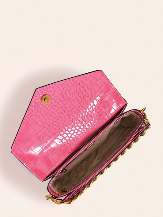 Atspėti Rožinės Spalvos Retour Croc Print Mini Rankinė