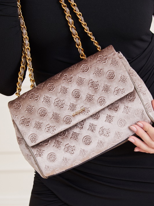 Smėlio Spalvos Kimi Velvet Crossbody Bag Spėlioti