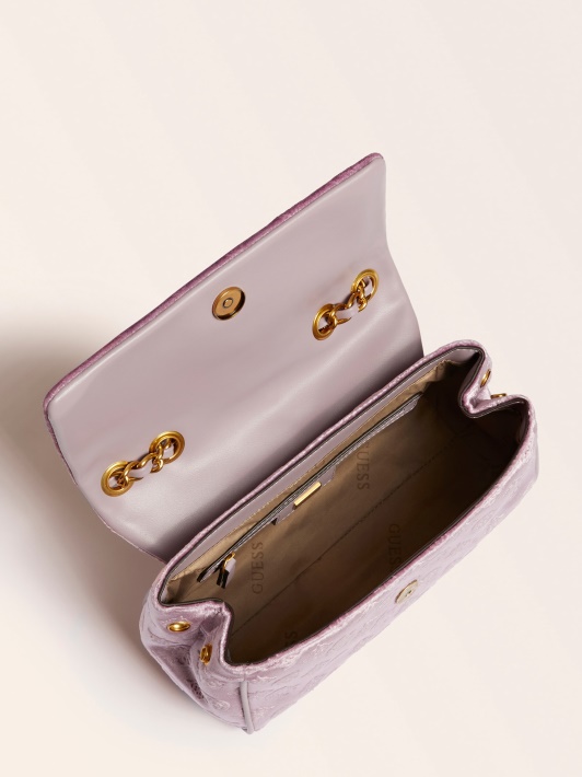 Alyvinė Kimi Aksominė Crossbody Bag Spėlionė