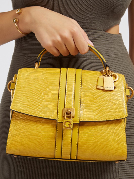 Spėk Ginevra Python-print Mini Rankinė Geltona