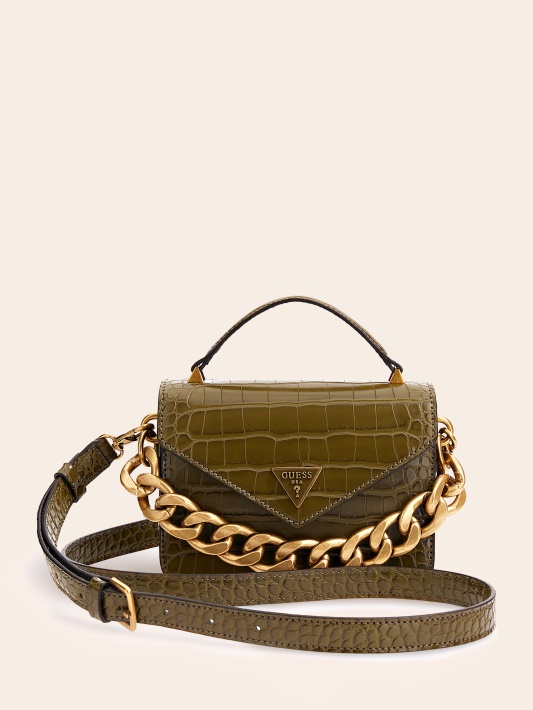 Atspėti Retour Croc Print Mikro Rankinė žalia