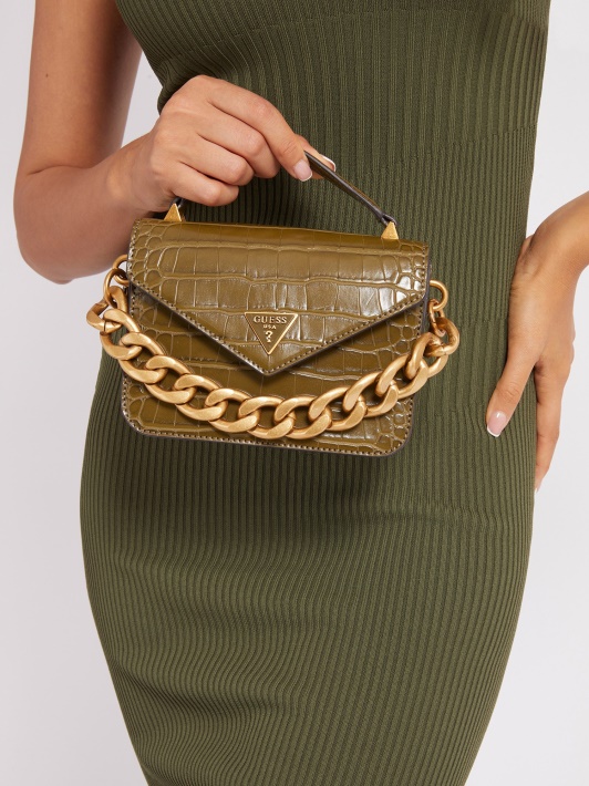 Atspėti Retour Croc Print Mikro Rankinė žalia