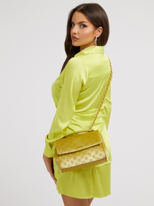 Kimi Velvet Crossbody Bag Geltonas Spėjimas