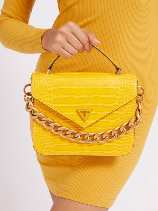 Retour Croc Print Mini Rankinė Geltona Spėjimas