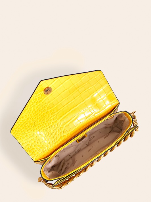 Retour Croc Print Mini Rankinė Geltona Spėjimas