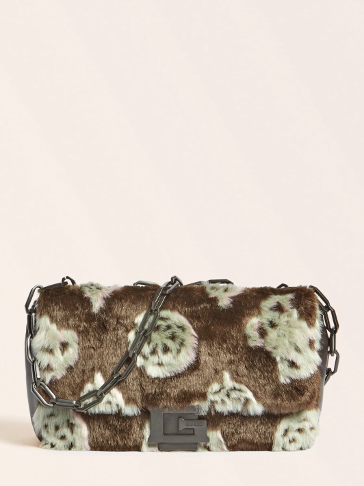 Helma Dirbtinio Kailio Crossbody Atspėti Rudas Multi