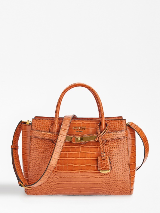 Spėk Ruda Enisa Croc Print Rankinė